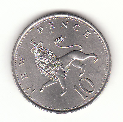  10 new Pence Großbritannien 1969 (H432)   