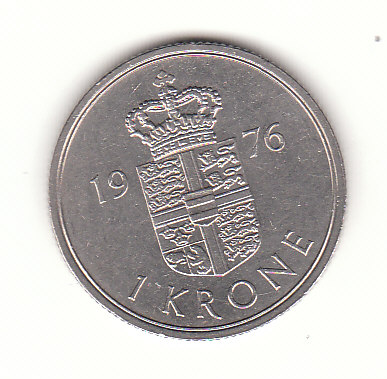  1 Krone Dänemark 1976 (H442)   