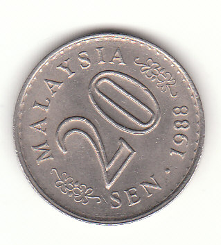  20 Sen Malaysia 1988 (H459)   