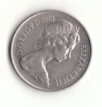  10 new Pence Großbritannien 1973(H472)   