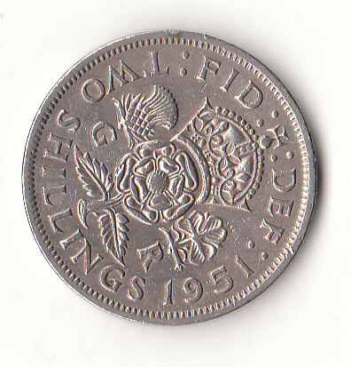  2 Shillings Großbritannien 1951( H475)   