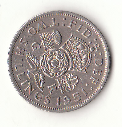2 Shillings Großbritannien 1951( H475)