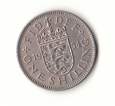  1 Shilling  Großbritannien 1954 (H483)   