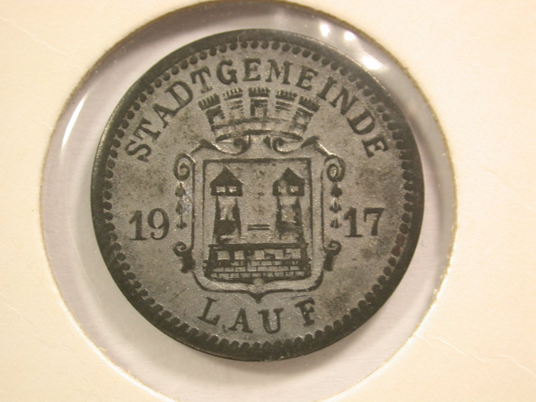  14309 Lauf 1917  10 Pfennig in vz-st ! Orginalbilder   