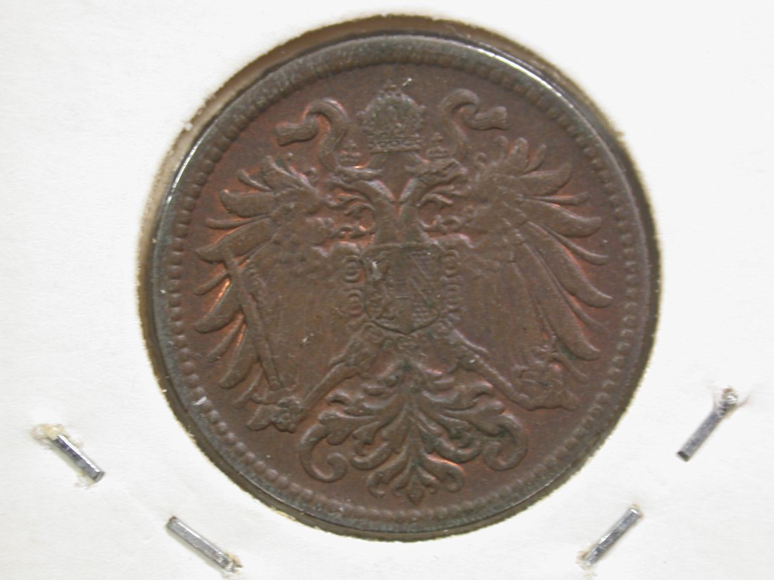  14309 Österreich 2 Heller 1911 in vz-st  Orginalbilder   