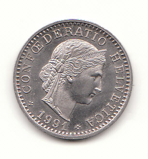  20 Rappen Schweiz 1991 (H494)   