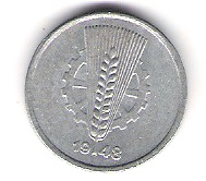 DDR  5 Pfennig Al 1948 siehe Bild