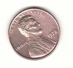  1 Cent USA 1978 ohne Münzzeichen  (H545)   