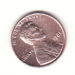  1 Cent USA 1981 ohne Münzzeichen  (H563)   