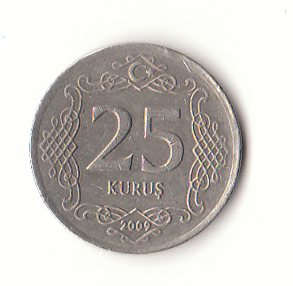  25 Kurus Türkei 2009 (H582)   