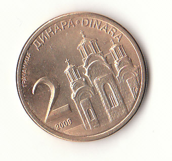  2 Dinara  Republik Serbien 2009 (H635)   