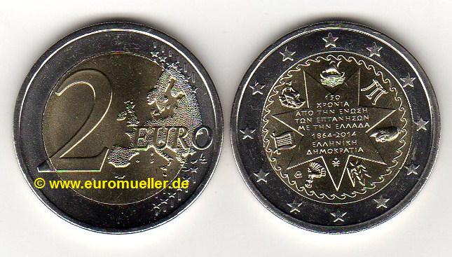 Griechenland 2 Euro Sondermünze 2014...Ionische Inseln   