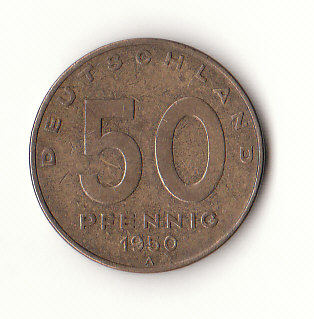  50 Pfennig Deutschland 1950 A  (H693)   