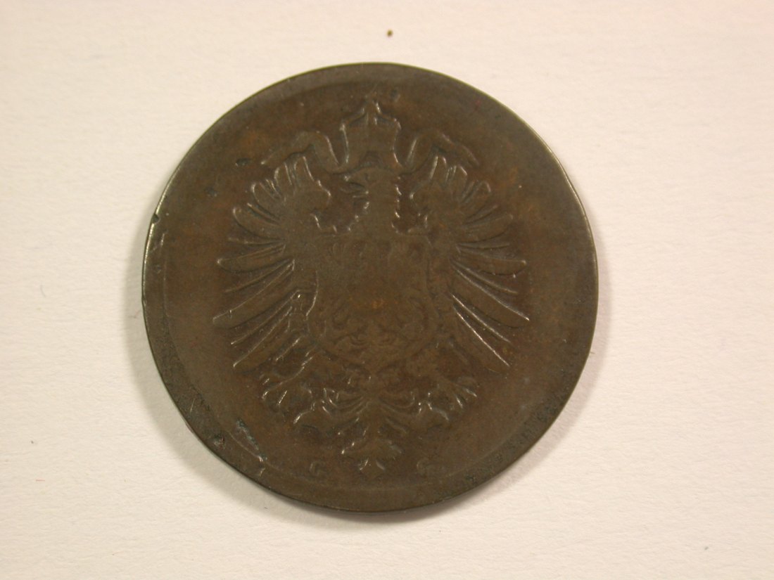  14011 KR  1 Pfennig 1874 G in f.ss/ss Orginalbilder   