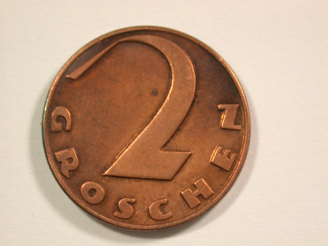  14011 Österreich 2 Groschen 1937 in ss+  Orginalbilder   