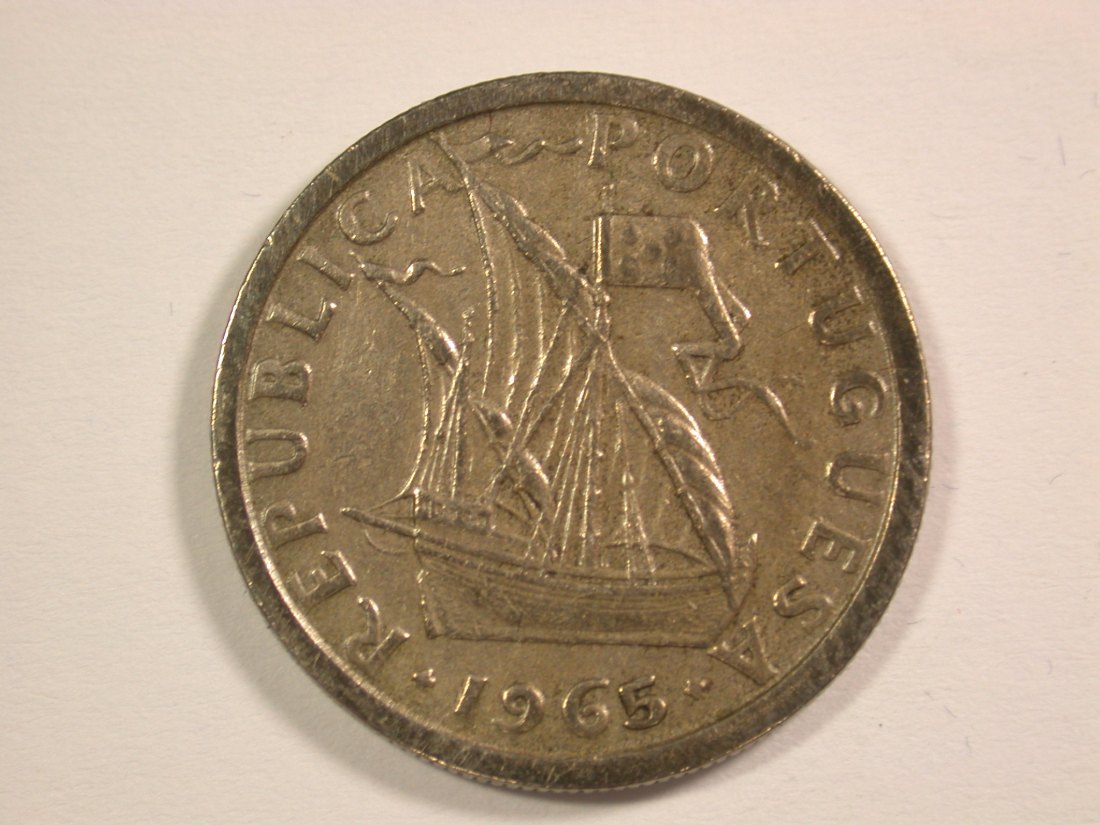  14012 Portugal 2,5 Escudos 1965 in ss+ Orginalbilder   