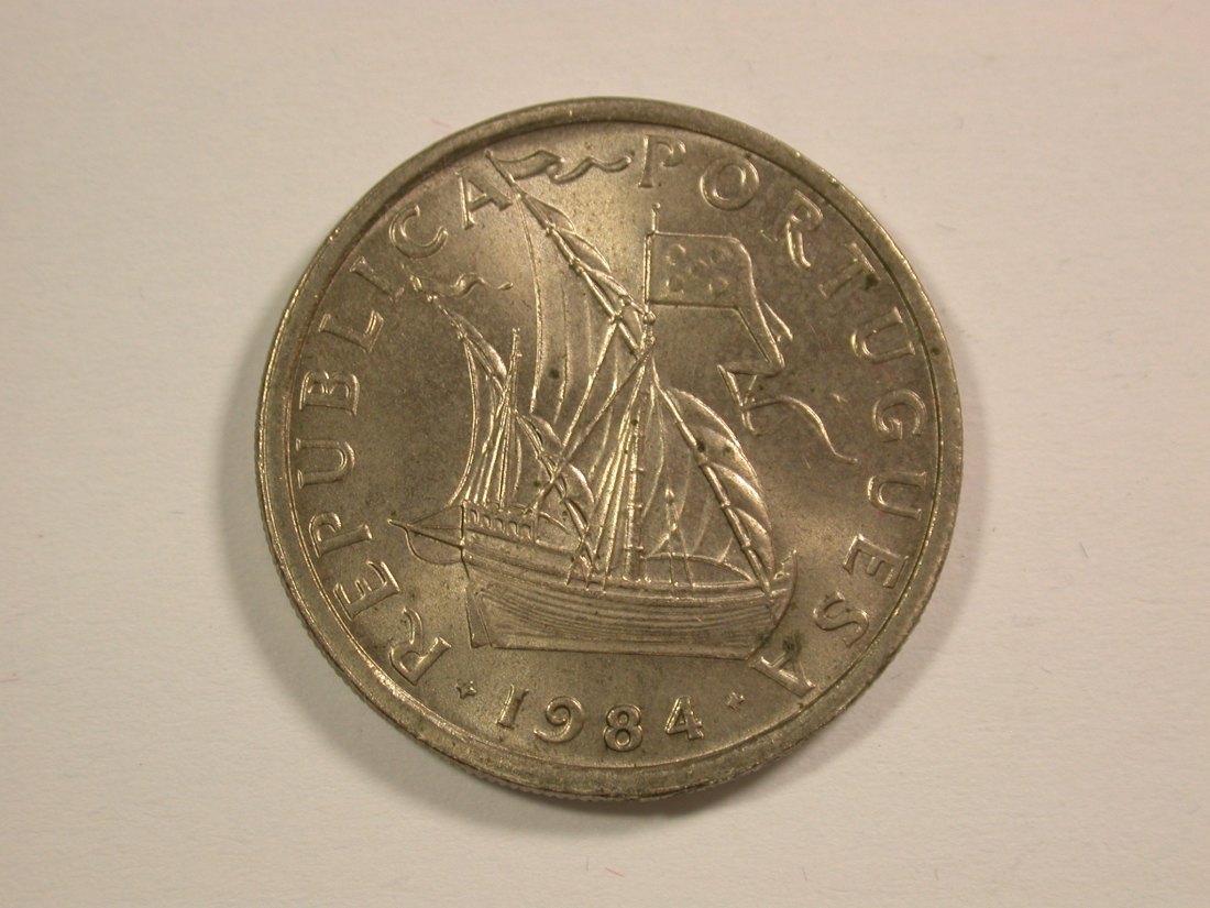 14012 Portugal 5 Escudos 1984 in f. unc Orginalbilder