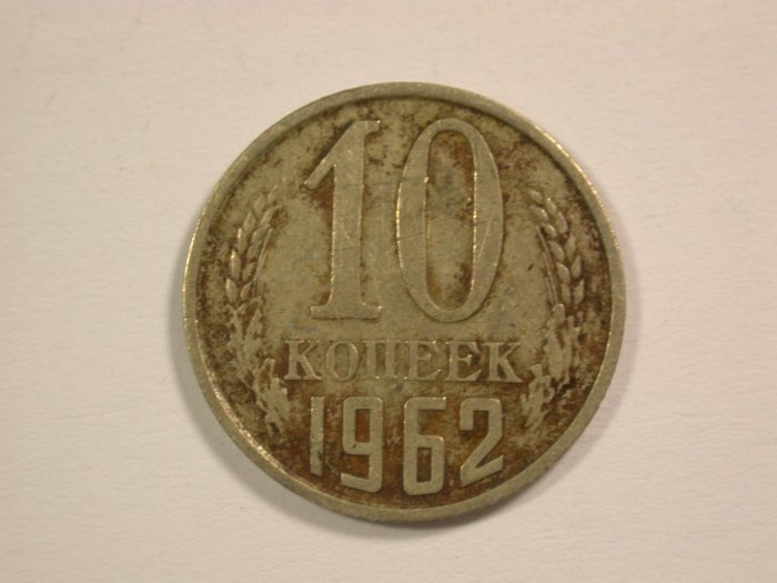  14012 Russland/UDSSR 10 Kopeken 1962 in ss  Orginalbilder   