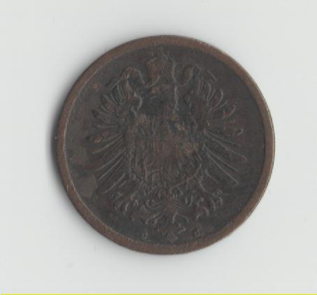  2 Pfennig Münze Deutsches Reich 1876 C(k406)   