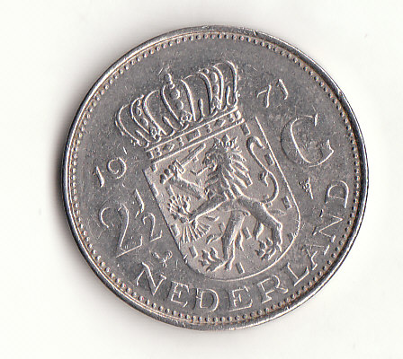  2  1/2 Gulden Niederlande 1971 (H771)   
