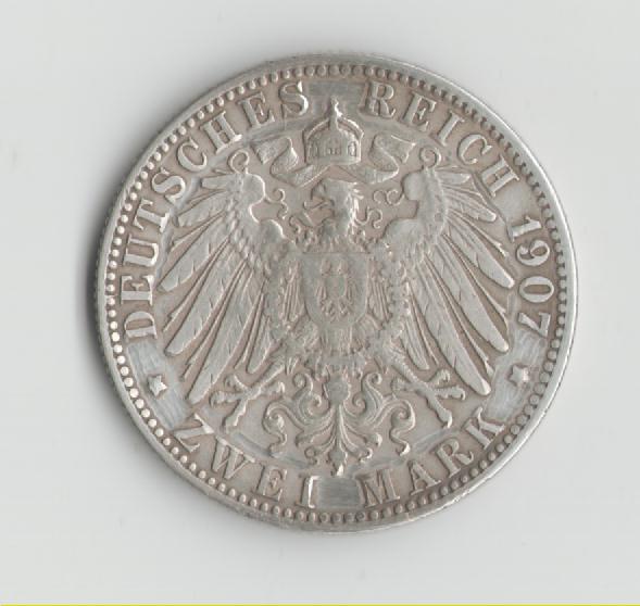  2 Mark Deutsches Reich (Hamburg) 1907 J (g1147)   