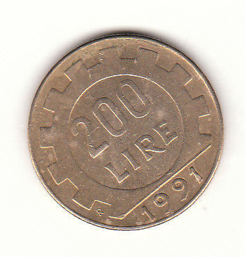  200 Lire Italien 1991  (H785)   