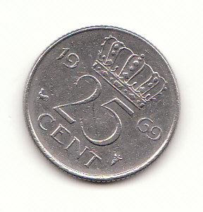  25 Cent Niederlande 1969 (H789)   