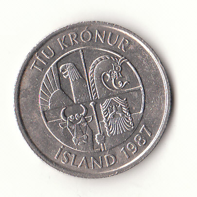  10 Kronur Island 1987 (H798)   