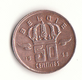  50 centimes Belgien ( belgie) 1958 (H550)   