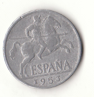  10 Centimos Spanien 1953 (F935)   