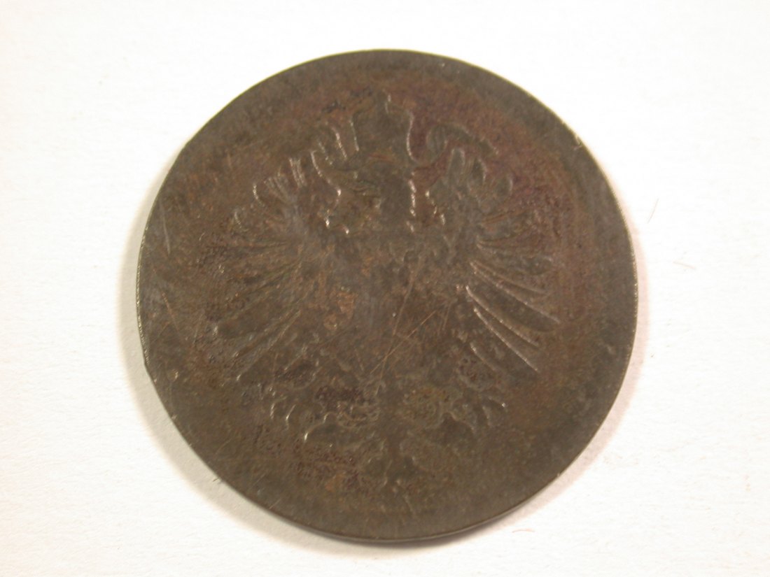  14013 KR 1 Pfennig 1887 J in fast schön Orginalbilder   