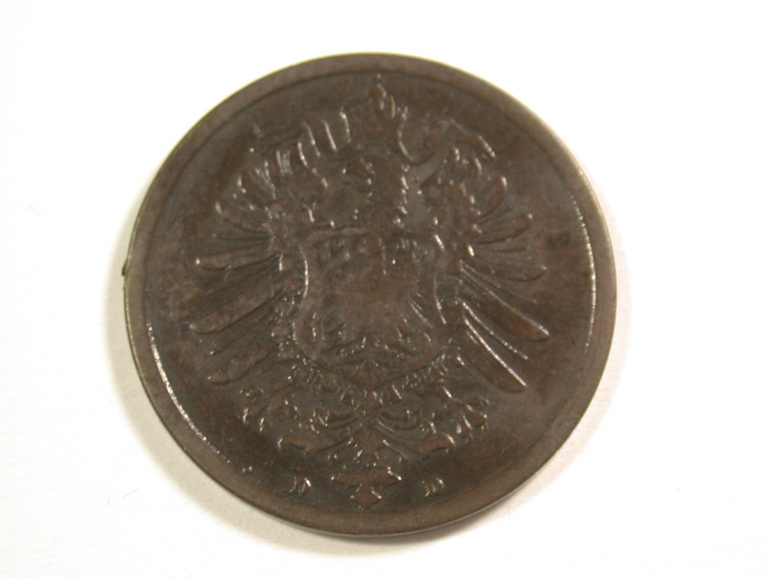  14013 KR  2 Pfennig 1874 D in ss  Orginalbilder   