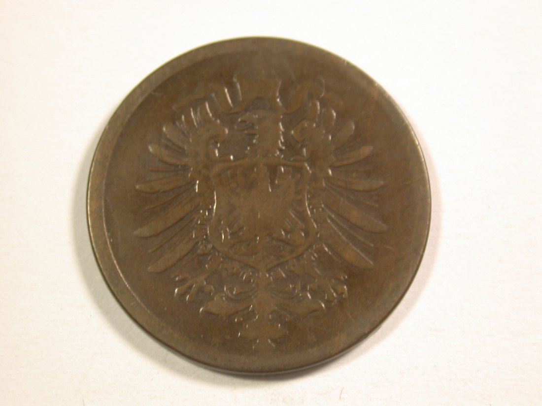  14013 KR  2 Pfennig 1874 H in f.ss  RR  Orginalbilder   