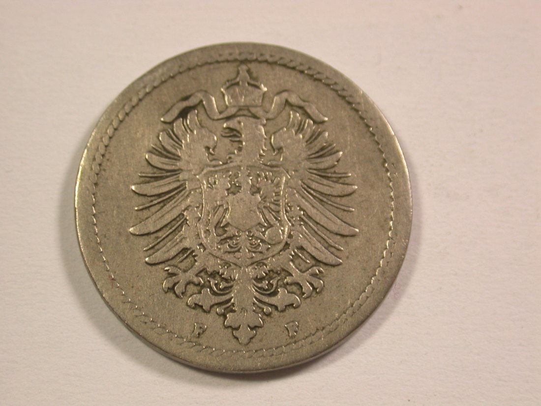  14013 KR  5 Pfennig 1888 F in f.ss  Orginalbilder   