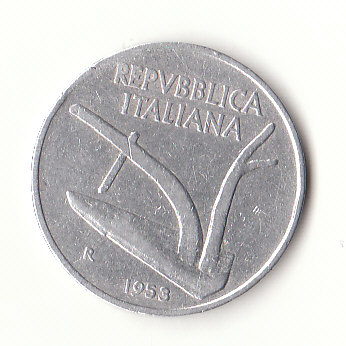  10 Lire Italien 1953 (H854)   