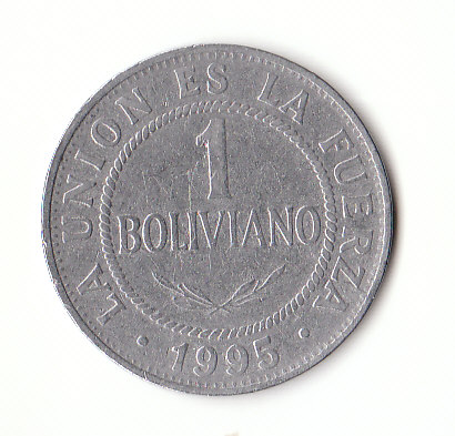  1 Boliviano Bolivien 1991 (B491)   