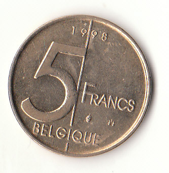 5 Francs Belgie 1998 (H982)
