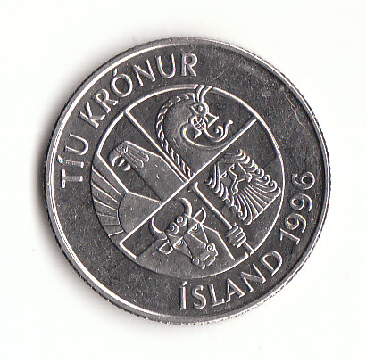  10 Kronur Island 1996 (H985)   