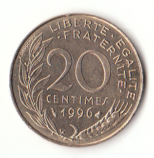  20 Centimes Frankreich 1996 (G311)   