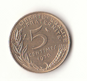  5 Centimes Frankreich 1970 (B064)   