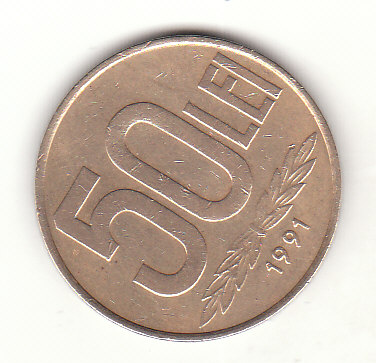 50 Lei Rumänien 1991 (B066)
