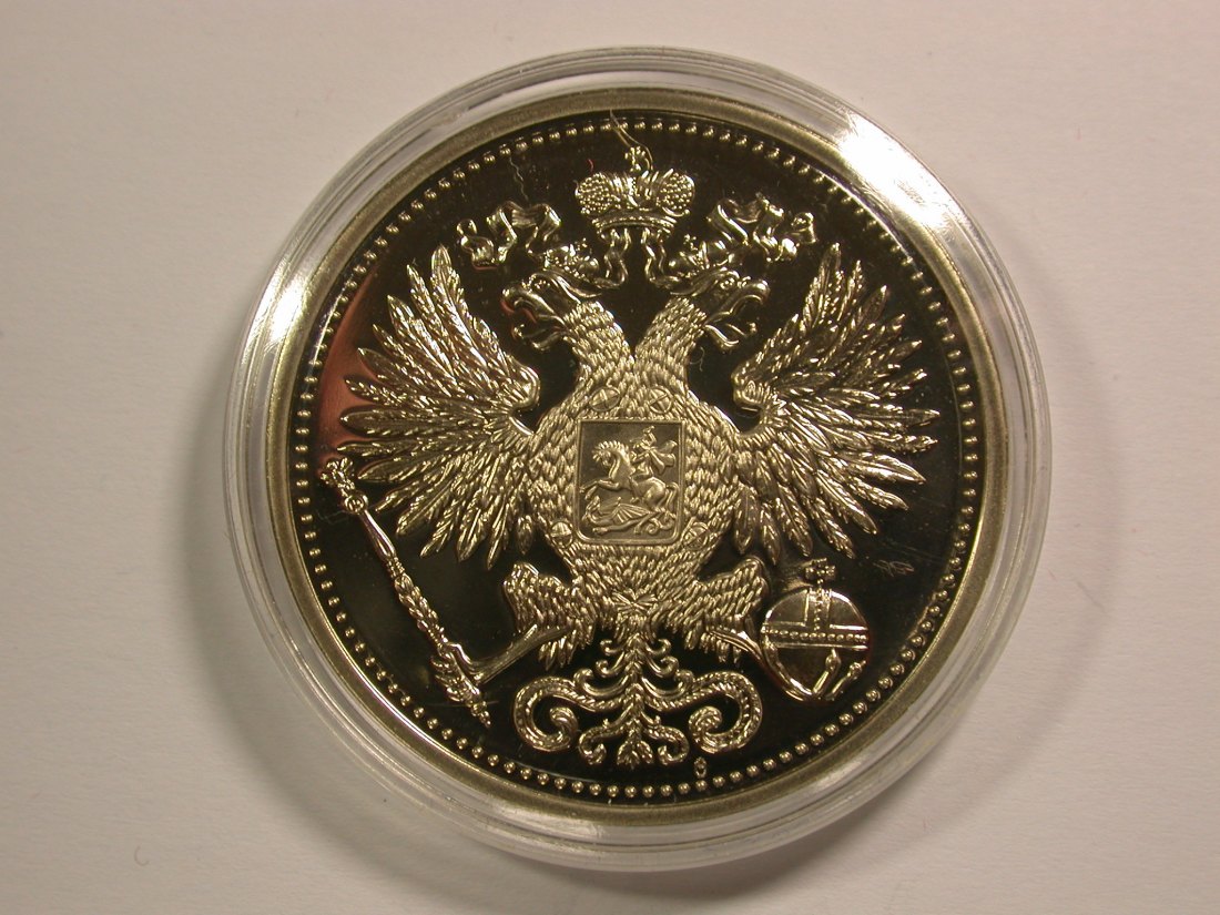  14014 Russland Medaille Zar Nikolaus in PP (Proof) Orginalbilder   