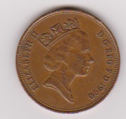  Großbritannien 2 Pence Bro 1990  Schön Nr.426 (D8/15)   