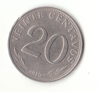  20 Centavos Bolivien 1970 (B105)   