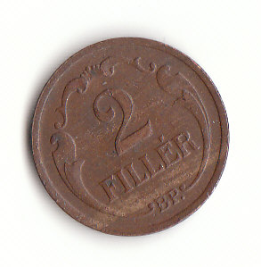  2 Filler Ungarn 1928 (B114)   