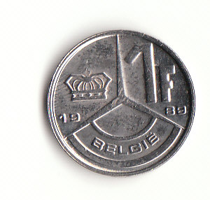  1 Franc Belgie 1989 ( H910)   