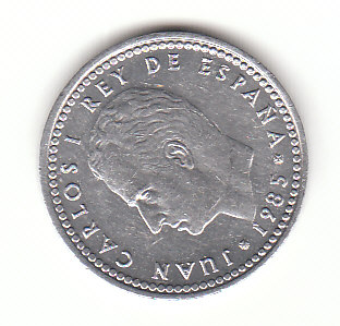  1 Peseta Spanien 1985 (B206)   