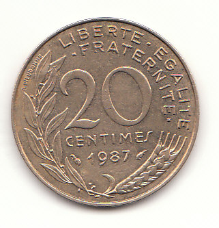  20 Centimes Frankreich 1987 (B221)   