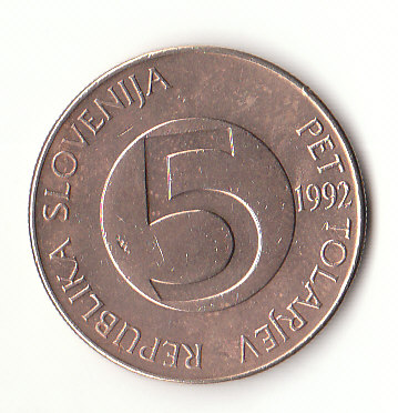  5 Tolar Slowenien 1992 (H561)   