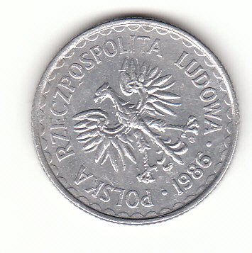  1 Zloty Polen 1986 (H873)   